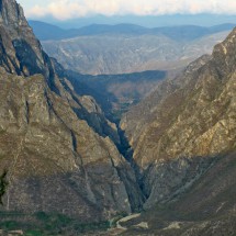 The canyon where the warm river leaves the valley of the Grutas de Tolantongo
